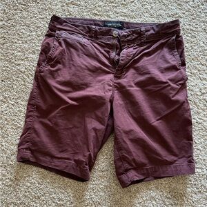American Eagle Maroon Chino Shorts